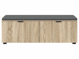 Hall Bench with Cushion with Shelf Sonoma Oak 100 x 38 x 46 cm 891490