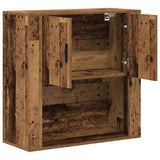 Wall Cabinet with Door Old Wood 80 x 33 x 80 cm Engineered Wood 862114
