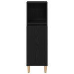 Bathroom Furniture Set with Door 3 pcs Black 30 x 30 x 180 cm 3333088