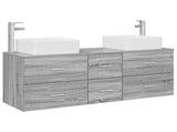 Bathroom Cabinet Set 3 pcs Grey Sonoma 49.5 x 41 x 63 cm 3405832
