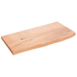 Bathroom Countertop Light Brown 60x30x2 cm Treated Solid Wood 3156101