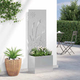 Garden Privacy Screen Sliver 50 x 150 cm Stainless steel 876431