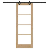 Sliding Door ORKDAL Natural and Black 78 x 211 cm 3332189