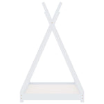 Kids Bed Frame White Solid Pine Wood 70x140 cm 283358