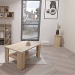 ZNTS FMD Coffee Table with Shelf 100x60x46 cm Oak 428699