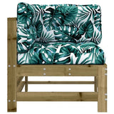 Corner Sofa with Cushions Impregnated Wood Pine 825659