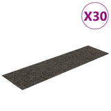 Stair Mats Self-adhesive 30 pcs 76x20 cm Anthracite Rectangular 3365729
