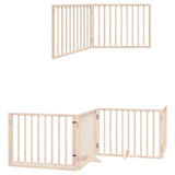 Dog Gate with Door Foldable 10 Panels 800 cm Poplar Wood 3155555