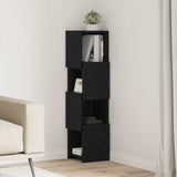 Corner Cabinet 25.5x25x102cm Engineered Wood Black Oak 889806