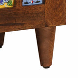 TV Cabinet with Storage Walnut 80 x 33 x 46 cm Solid Mango Wood 4018239