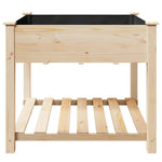 Garden Planter Beige 90 x 90 x 76.5 cm Solid fir wood 42006578
