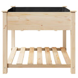 Garden Planter Beige 90 x 90 x 76.5 cm Solid fir wood 42006578