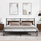 Bed Frame without Mattress Brown Oak 193x201 cm Engineered Wood 4106847