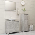 ZNTS 3 Piece Bathroom Furniture Set Concrete Grey Engineered Wood 3056929