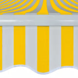 ZNTS Folding Awning Manual Operated 600 cm Yellow/White 276354