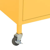 336263 Storage Cabinet Mustard Yellow 60x35x56 cm Steel