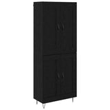 Highboard Black Oak 69.5 x 34 x 180 cm Engineered Wood 3416067