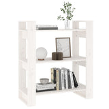 Book Cabinet/Room Divider White 80x35x91 cm Solid Wood Pine 813900