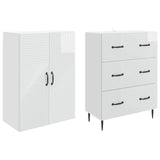 Cabinet Set 2 pcs High Gloss White 66 x 34.5 x 90 cm 3416641