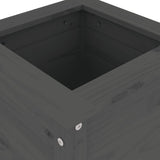 Garden Planter Grey 40x40x78 cm Solid Wood Pine 825277