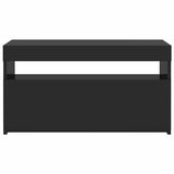 TV Cabinet with LED Lights Black 75x35x40 cm 804393