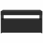 TV Cabinet with LED Lights Black 75x35x40 cm 804393