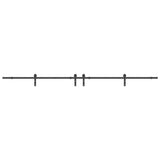 Sliding Door Hardware Kit 366 cm Steel Black 3295777