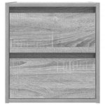 ZNTS Wall-mounted Bedside Cabinet Grey Sonoma 38x34x40 cm 861257