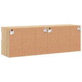 TV Wall Cabinets with LED Lights 2 pcs Sonoma Oak 60x30x40 cm 837188