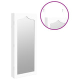 Mirror Jewellery Cabinet Wall Mounted White 37.5x10x90 cm 353223