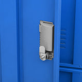 Locker Cabinet Light Grey and Blue Steel Medium 336437