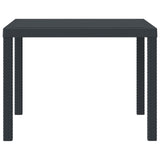 Garden Dining Table Anthracite 100 x 100 x 73 cm Poly Rattan 871680