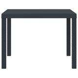 Garden Table Anthracite 100 x 100 x 73 cm Poly Rattan 871680