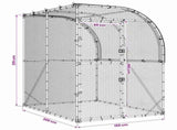Chicken Coop Silver 200 x 150 x 215 cm Galvanised Steel 42042539