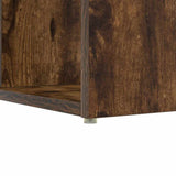 Desk with Shelf Smoked Oak 108 x 55 x 103.5 cm Engineered Wood 869462