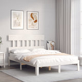 Bed Frame without Mattress White 120x200 cm Solid Wood Pine 3193592