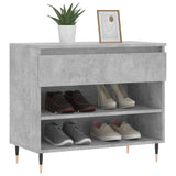 Shoe Cabinet Concrete Grey 70x36x60 cm Engineered Wood 831432