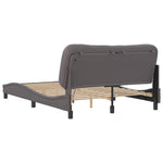 Bed Frame with LED without Mattress "Hvar" Grey 140x200 cm 3213937