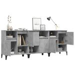 Sideboards 3 pcs Concrete Grey 60x35x70 cm Engineered Wood 3185747