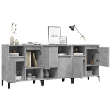 Sideboards 3 pcs Concrete Grey 60x35x70 cm Engineered Wood 3185747