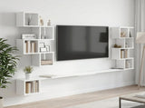 Wall-Mounted TV Shelf White 180 x 15 x 94 cm Engineered Wood 8012292