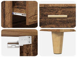 Highboard Old Wood 69.5 x 32.5 x 180 cm Engineered Wood 3415807