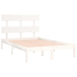 Bed Frame without Mattress White 160x200 cm Solid Wood 3104684