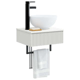 Wall-Mounted Wash Basin White 40 x 35 x 39 cm Engineered Wood 890168