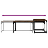 Coffee Tables 2 pcs Smoked Oak Engineered Wood 823339