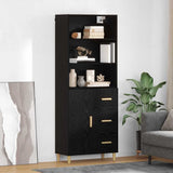 Highboard Black Oak 69.5 x 32.5 x 180 cm Engineered Wood 3416160