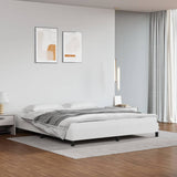 Bed Frame without Mattress White Super King Faux Leather 349844