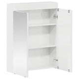 Bathroom Mirror Cabinet TULUM High Gloss White Engineered Wood 880365