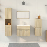 3 Piece Bathroom Furniture Set Sonoma Oak Engineered Wood 3324990