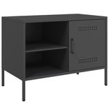TV Cabinets 2 pcs Black 68x39x50.5 cm Steel 842995